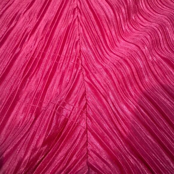 Women's Pink Wide-Leg Disco Pants S 70s Retro Party Plisse Costume Cosplay READ - Picture 3 of 7